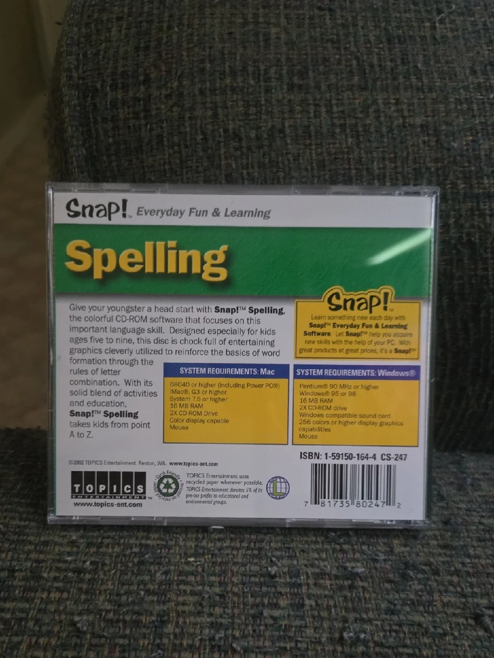 Snap! Spelling Computer CD-Rom